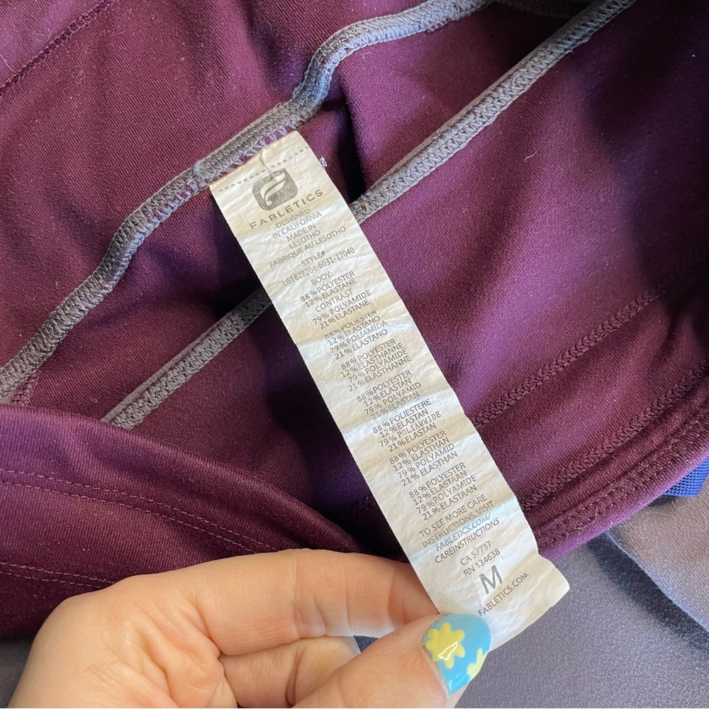 Fabletics Salar Statement Purple Colorblock Leggi… - image 7